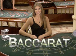 Illustration baccarat live casino croupière